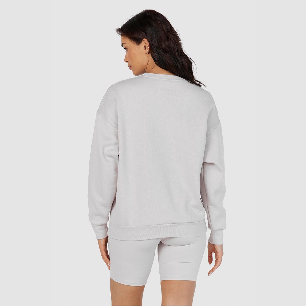 Lounge Underwear 365 Oversized Crew Neck Jumper Stone | INGWXCH-80