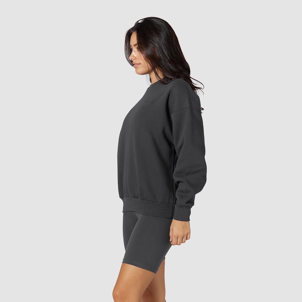 Lounge Underwear 365 Oversized Crew Neck Jumper Pebble | MHRAKXI-57