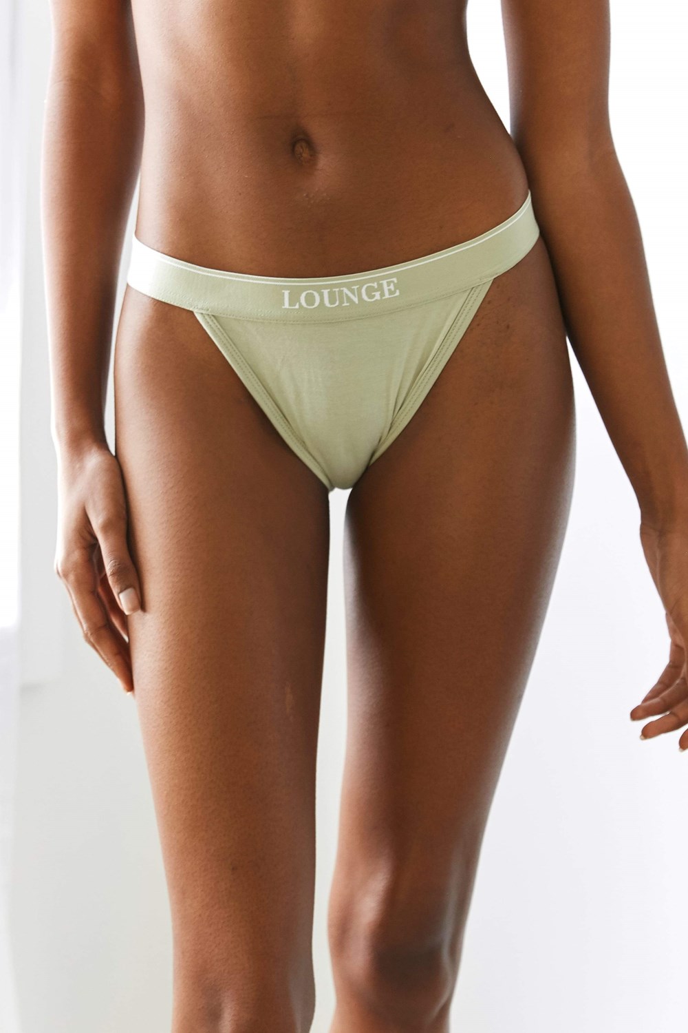 Lounge Underwear Bamboo Minimal Triangle Briefs Olivovo Zelená | MARGCEN-04