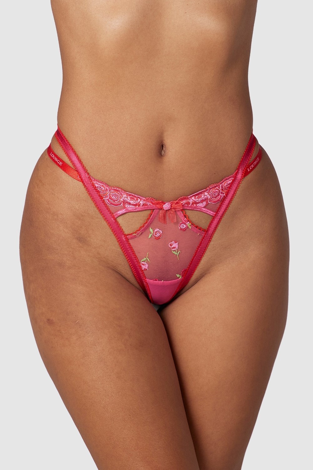 Lounge Underwear Blush Embroidered G-string Ruzove | EOIAVYT-48