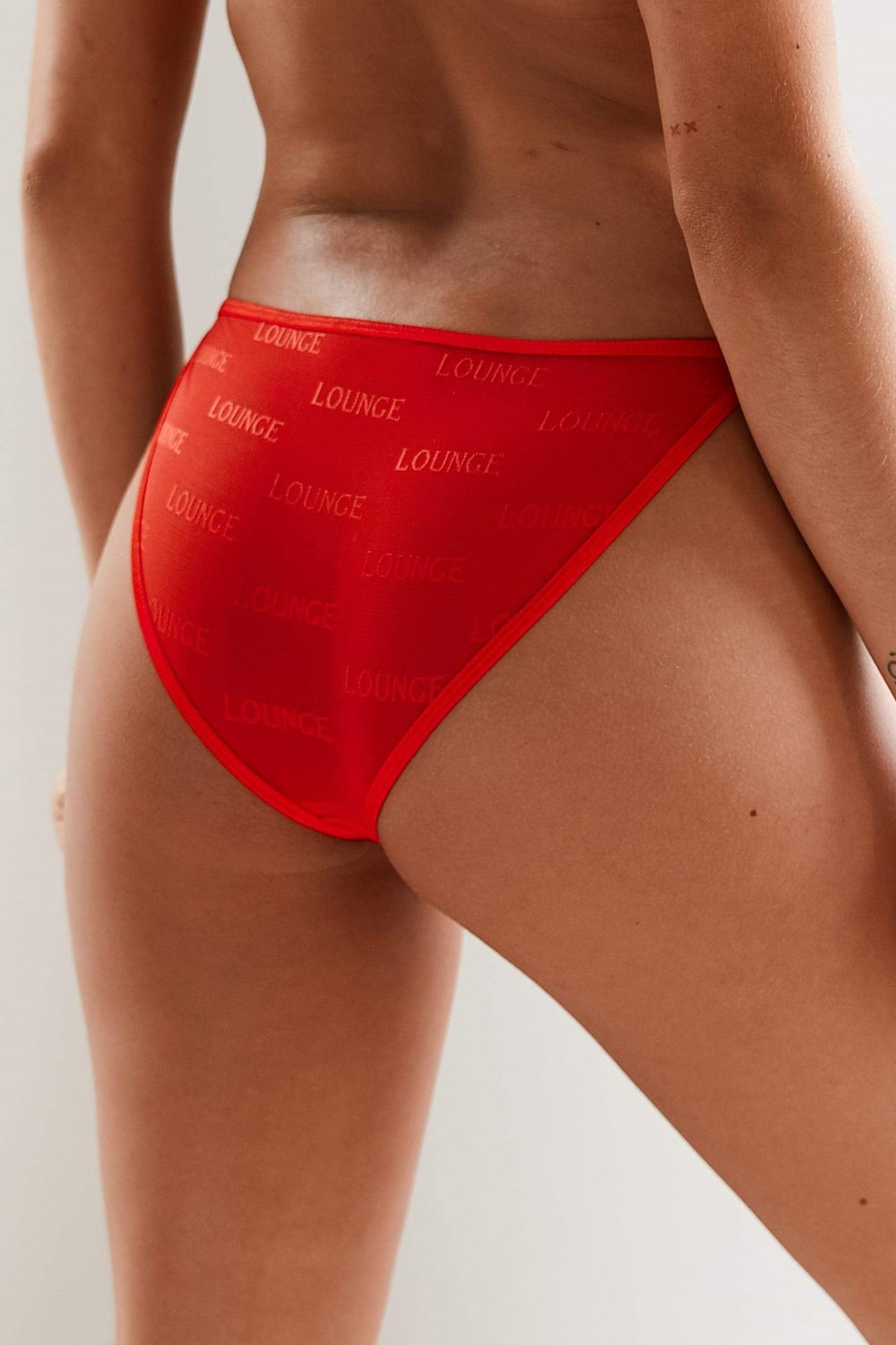 Lounge Underwear Bold Mesh Briefs Červené | FXUPADO-05