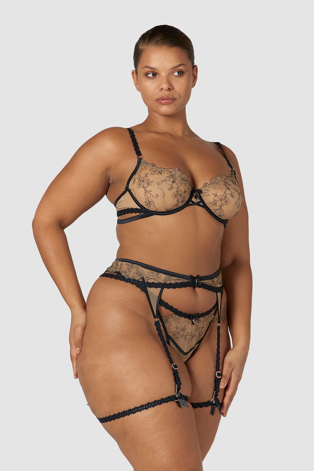 Lounge Underwear Catherine Intimates Set Čierne | FUSHTVI-70