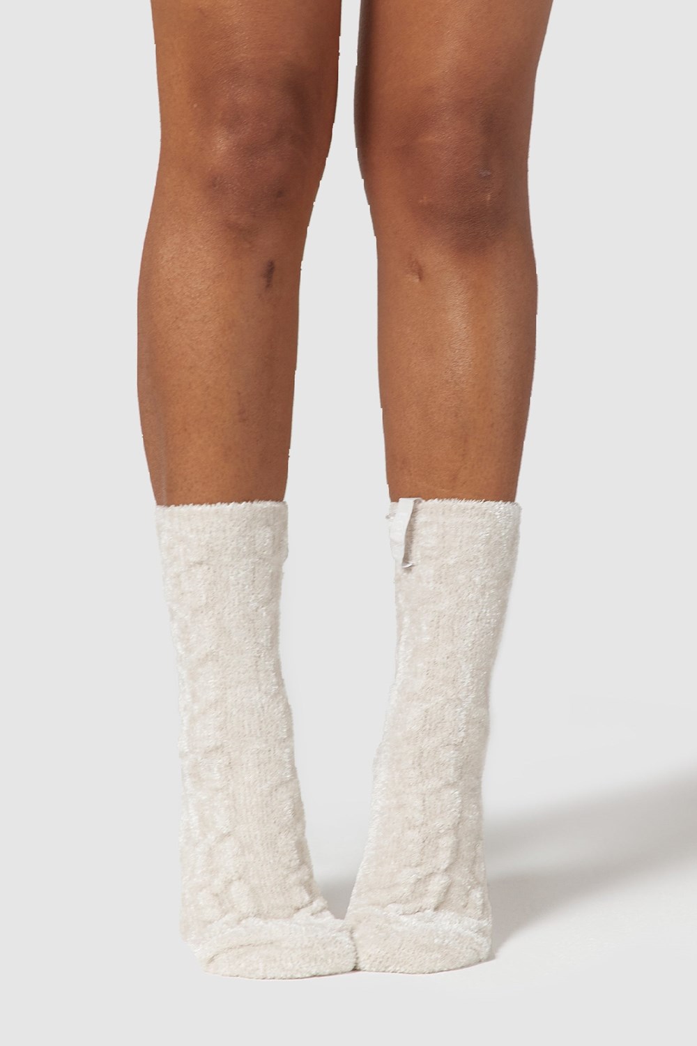 Lounge Underwear Chenille Pletené Socks Pearl | DNTJMRG-43