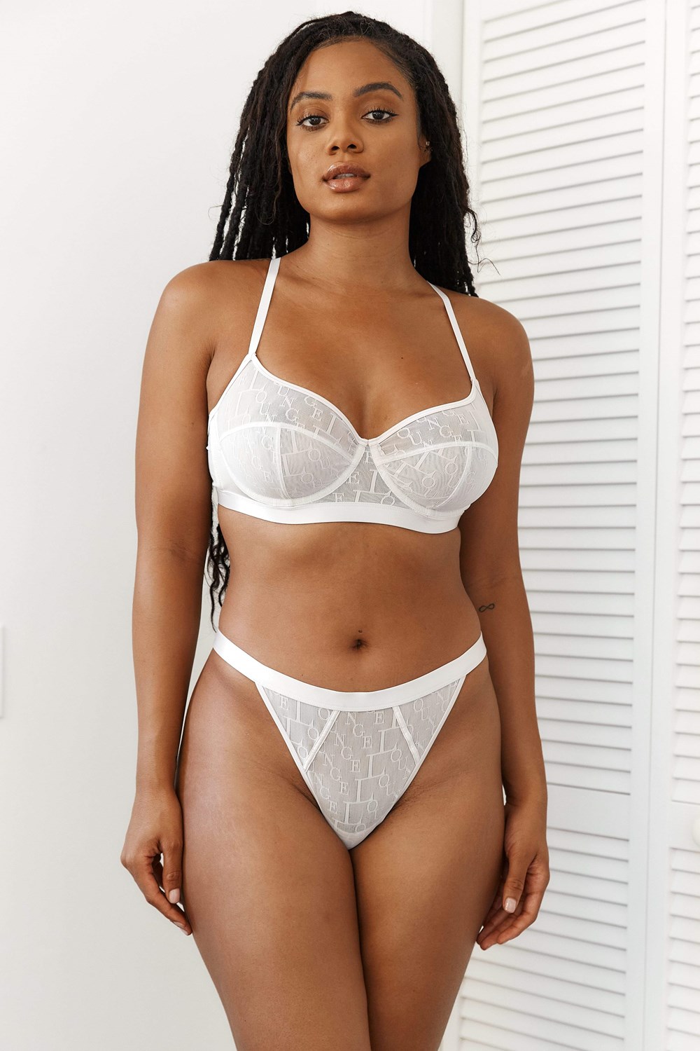 Lounge Underwear Chic Balcony Bra & Tanga Set Pearl | PFAGSKL-64