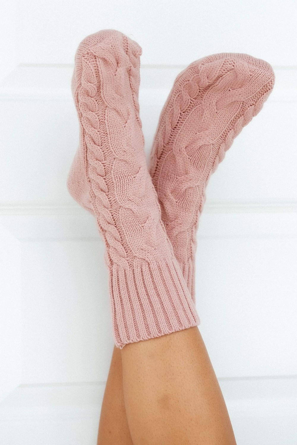 Lounge Underwear Cosy Pletené Socks Ruzove | IFYUSNX-79