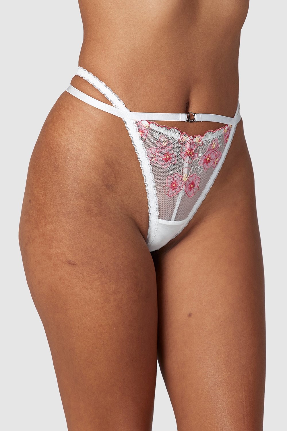 Lounge Underwear Ditsy Embroidered G-string Biele | MBYSIQA-20