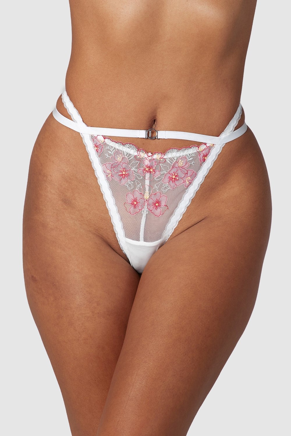 Lounge Underwear Ditsy Embroidered G-string Biele | MBYSIQA-20