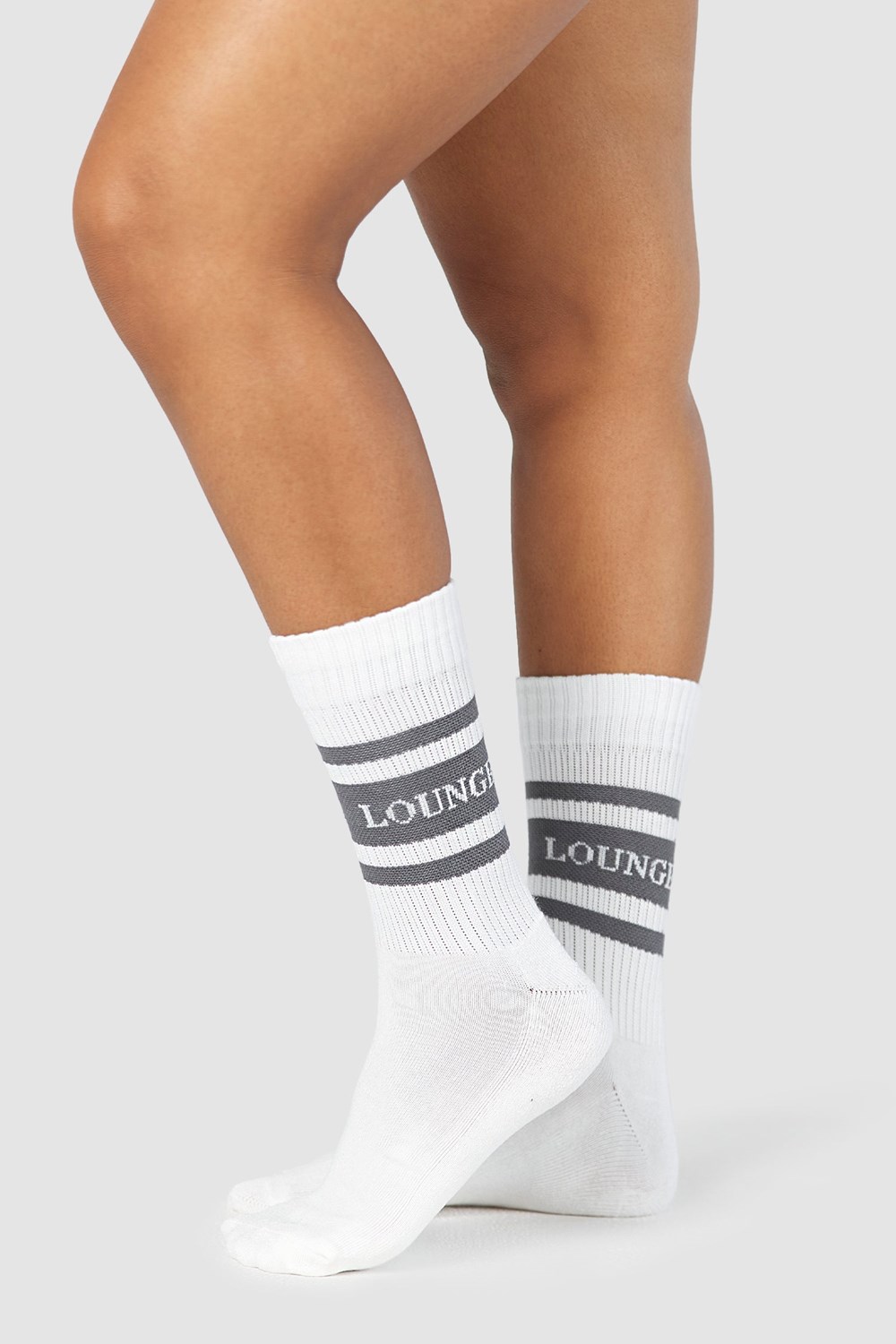 Lounge Underwear Essential Socks (Two Pack) Charcoal | FCUDGVS-62