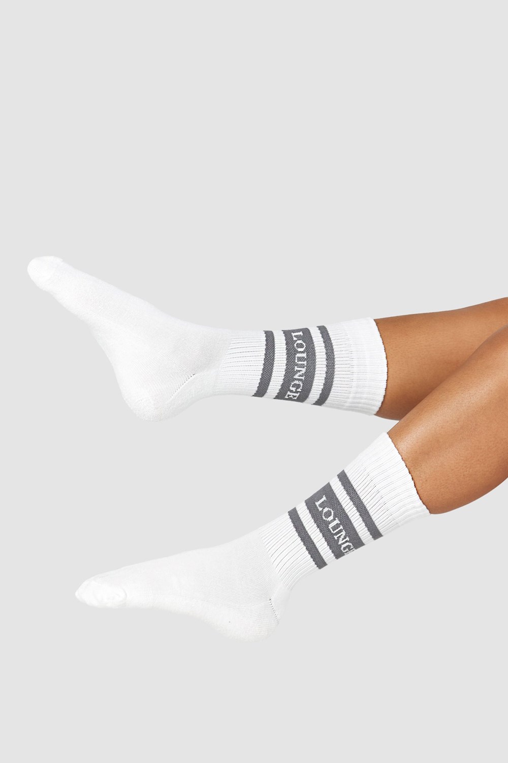 Lounge Underwear Essential Socks (Two Pack) Charcoal | FCUDGVS-62