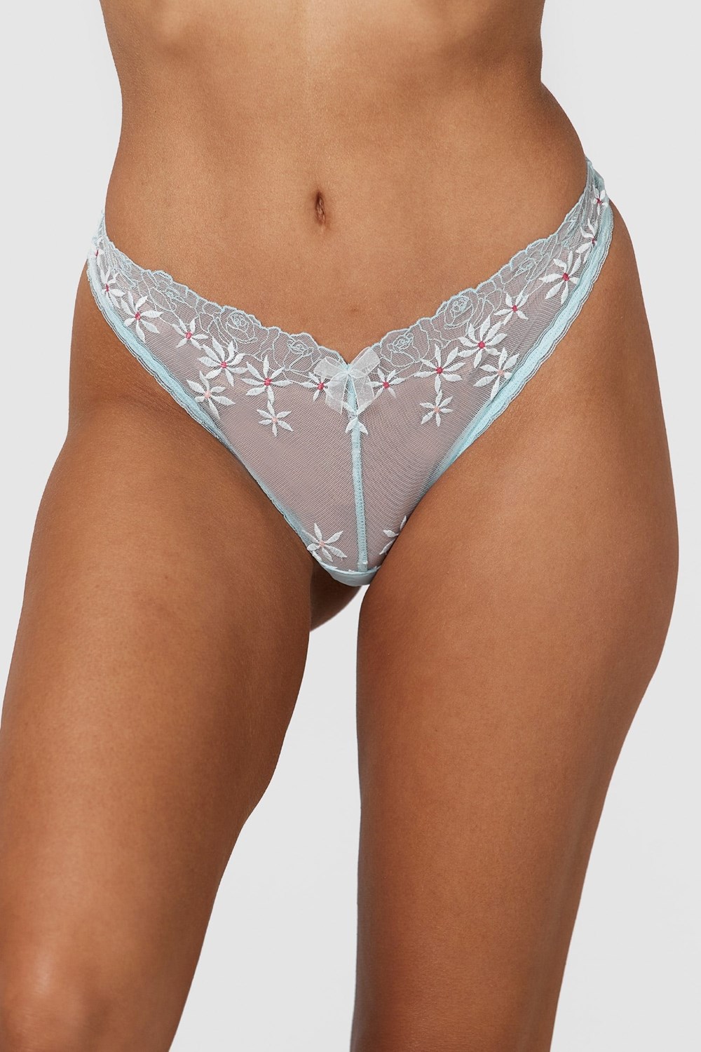 Lounge Underwear Fleur Tanga Modre | ERLIMTH-72