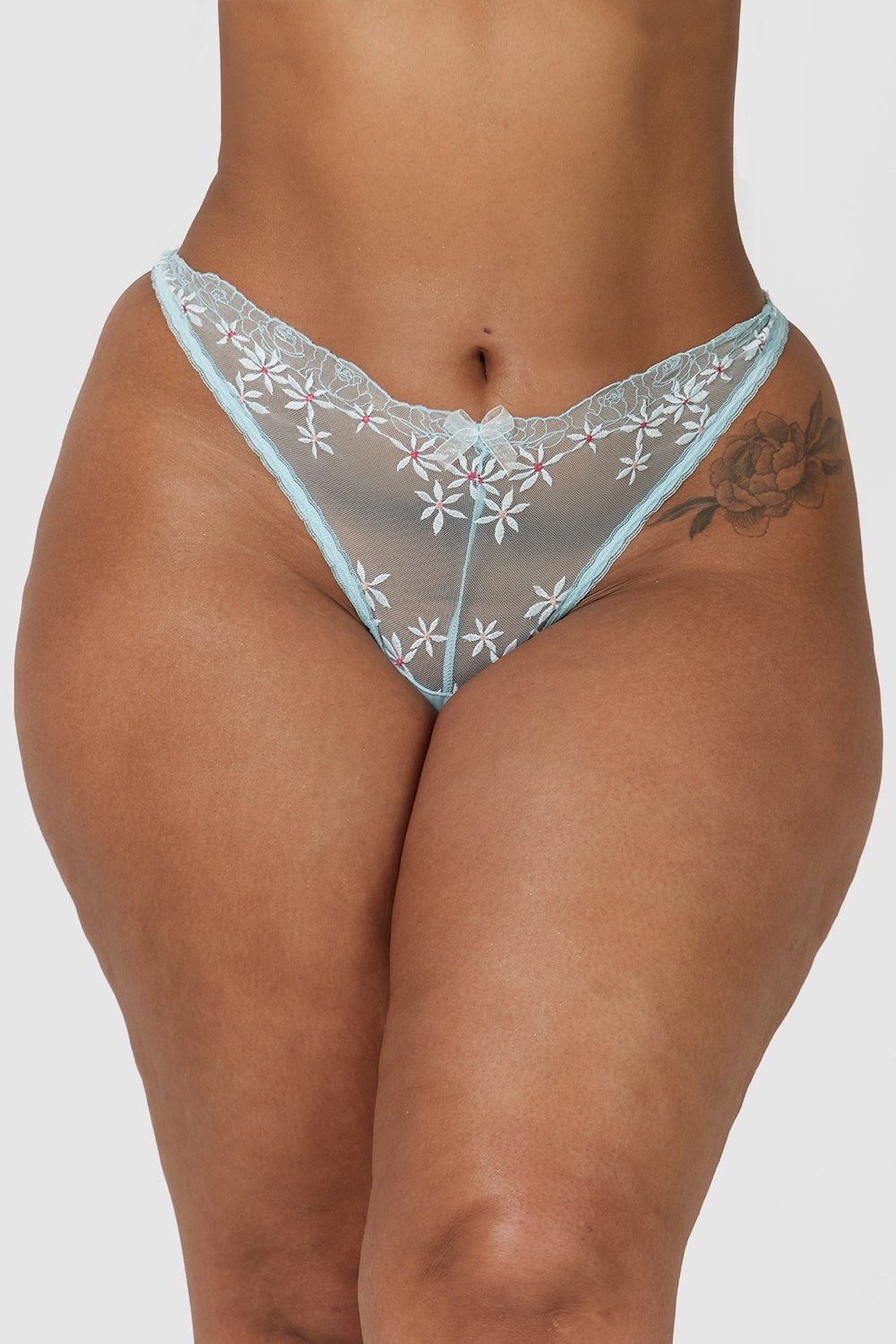 Lounge Underwear Fleur Tanga Modre | YIGXCJH-75