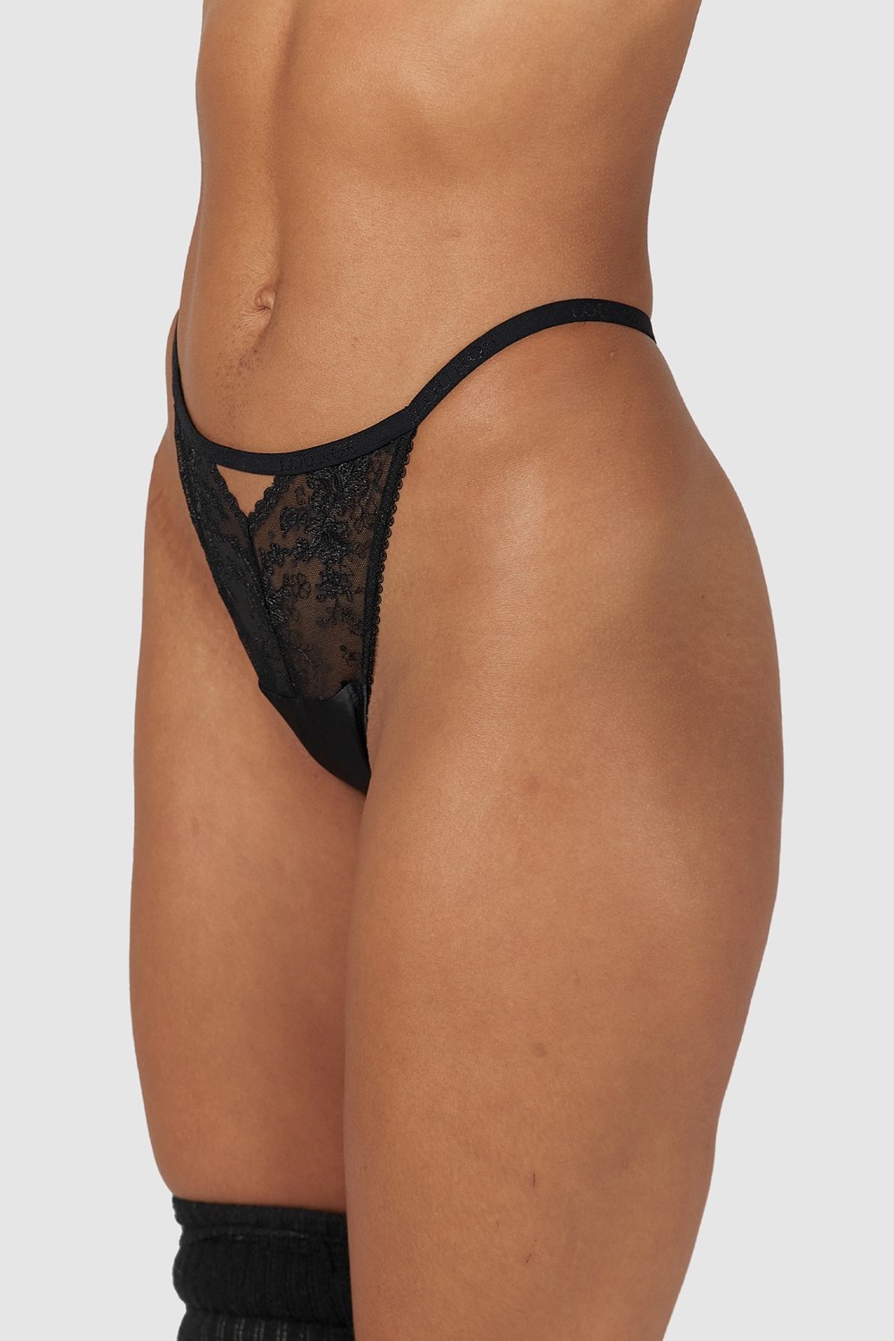 Lounge Underwear Flirt G-string Čierne | FCPXDQV-35