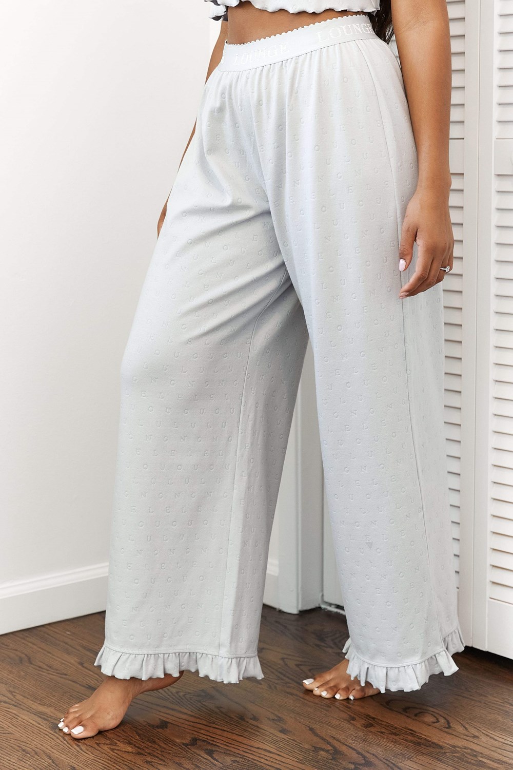 Lounge Underwear Frill Pajama Trousers Frost | VWLBZGK-09