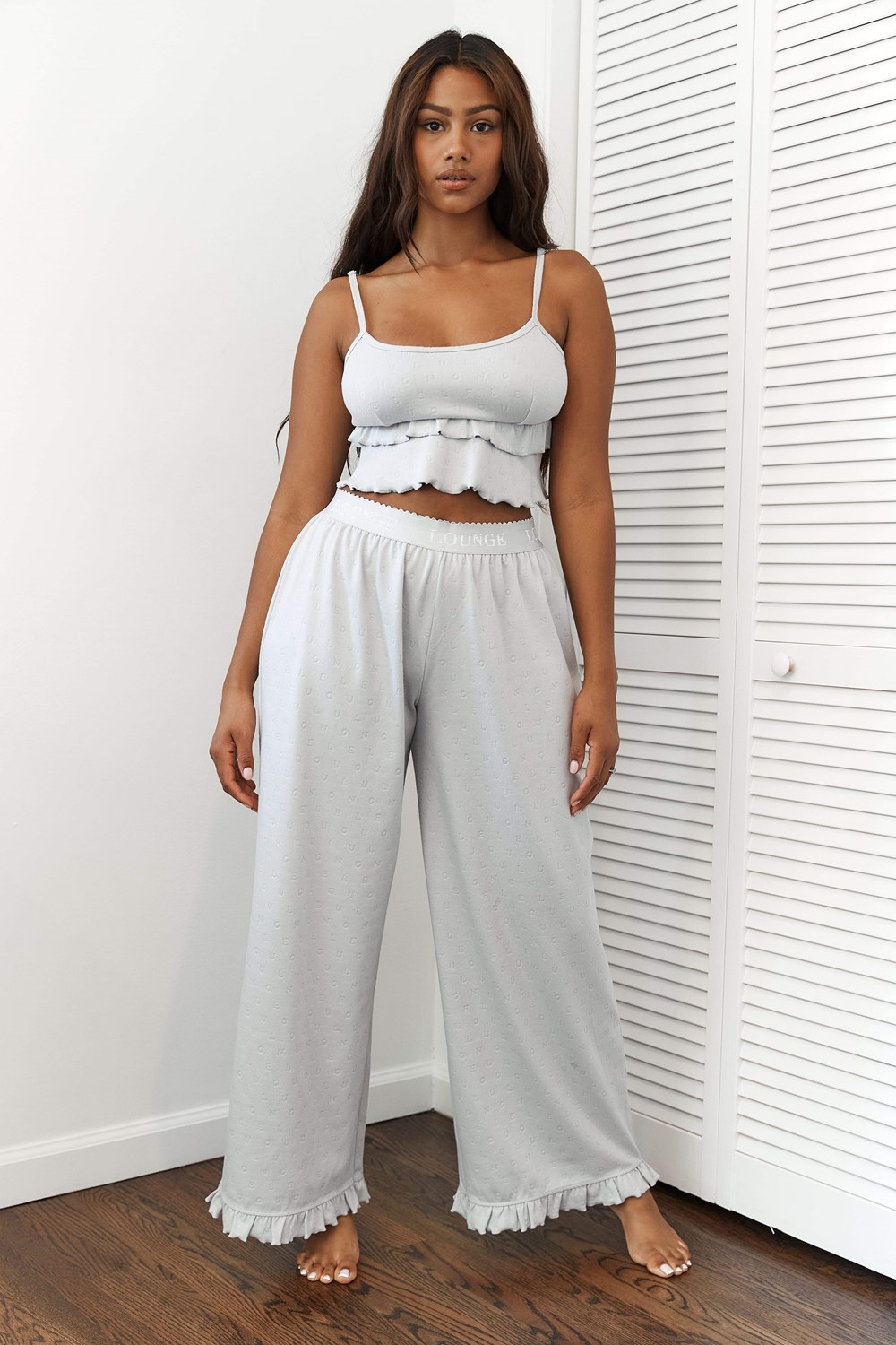 Lounge Underwear Frill Pajama Trousers Frost | VWLBZGK-09