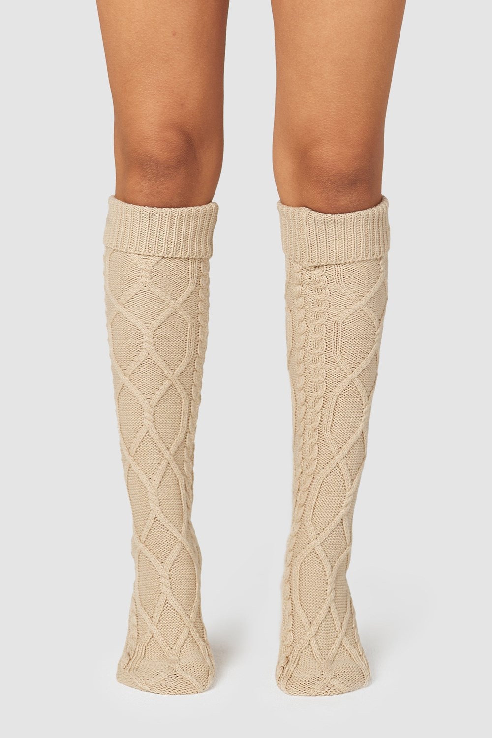 Lounge Underwear Knee-High Cosy Pletené Socks Mink | VMWXSRB-65