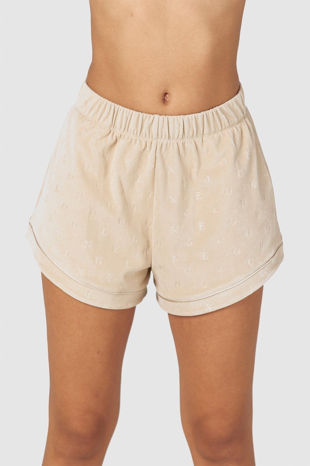 Lounge Underwear Luxury Embossed Pajama Shorts Mink | ZHDVEJG-20