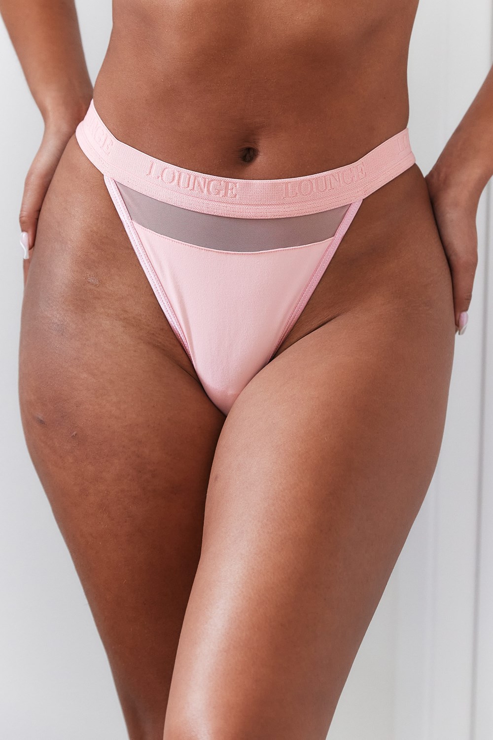 Lounge Underwear Mesh Tanga Ruzove | WTZNHDO-18