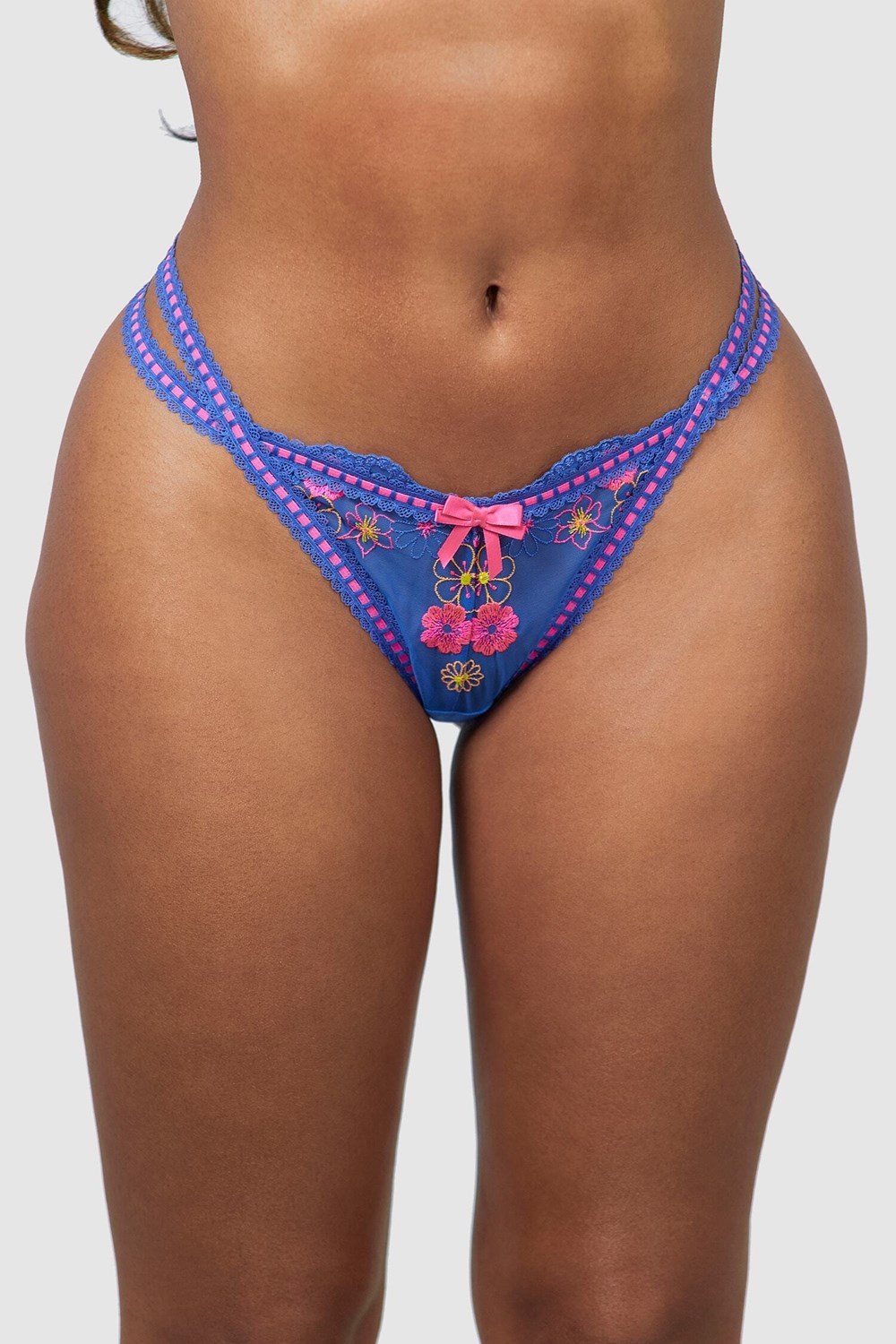 Lounge Underwear Neon Tanga Modre | IAJOYVD-97