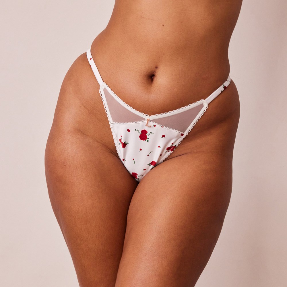 Lounge Underwear Rose Tanga Biele | FJZBSKX-78