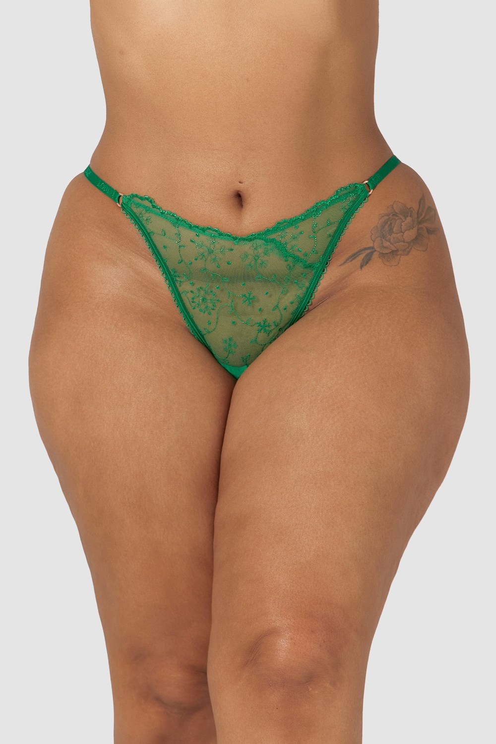 Lounge Underwear Slinky Open Back Briefs Emerald | DHFUXOA-61