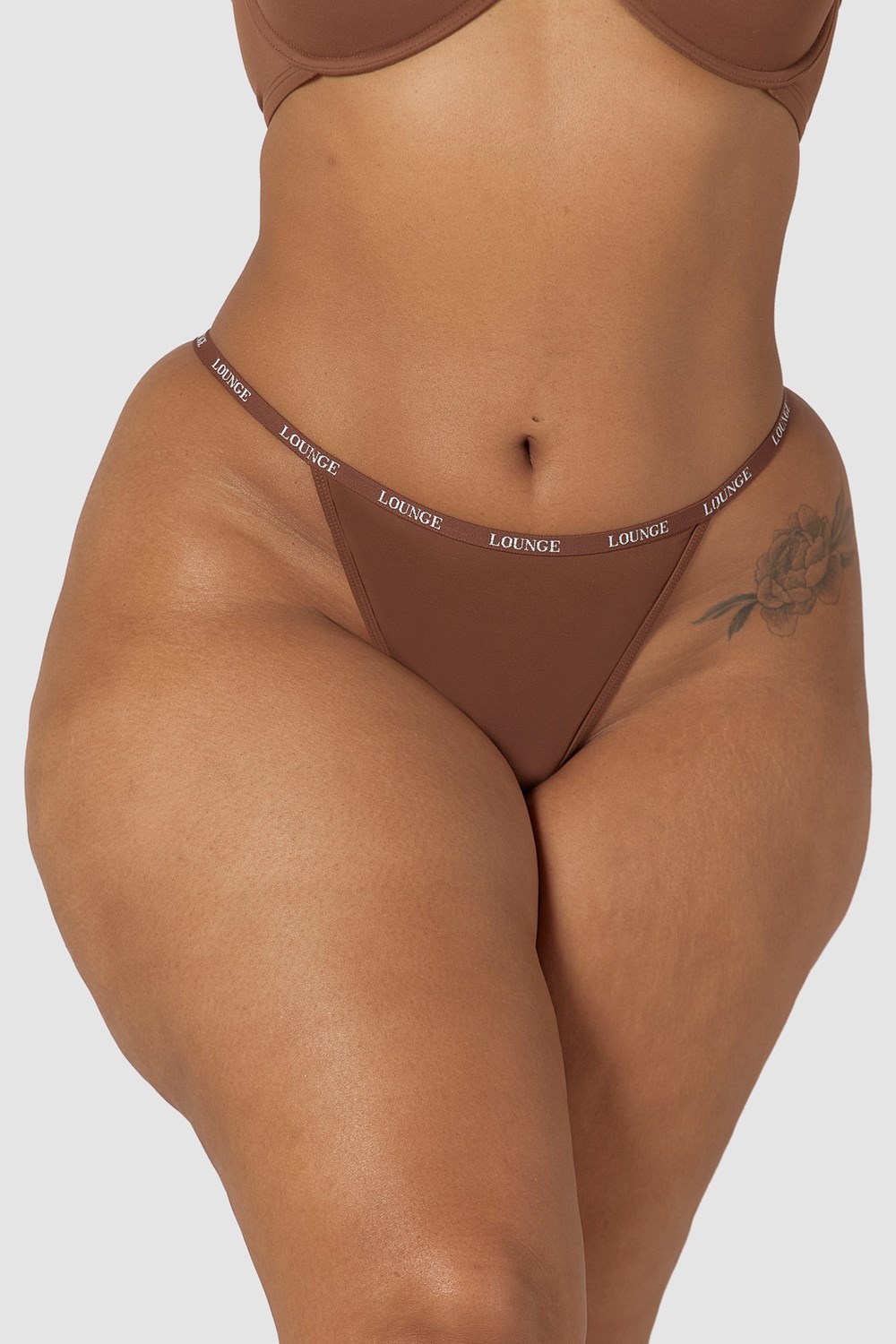 Lounge Underwear Smooth Tanga Chestnut | HJQWTXB-64