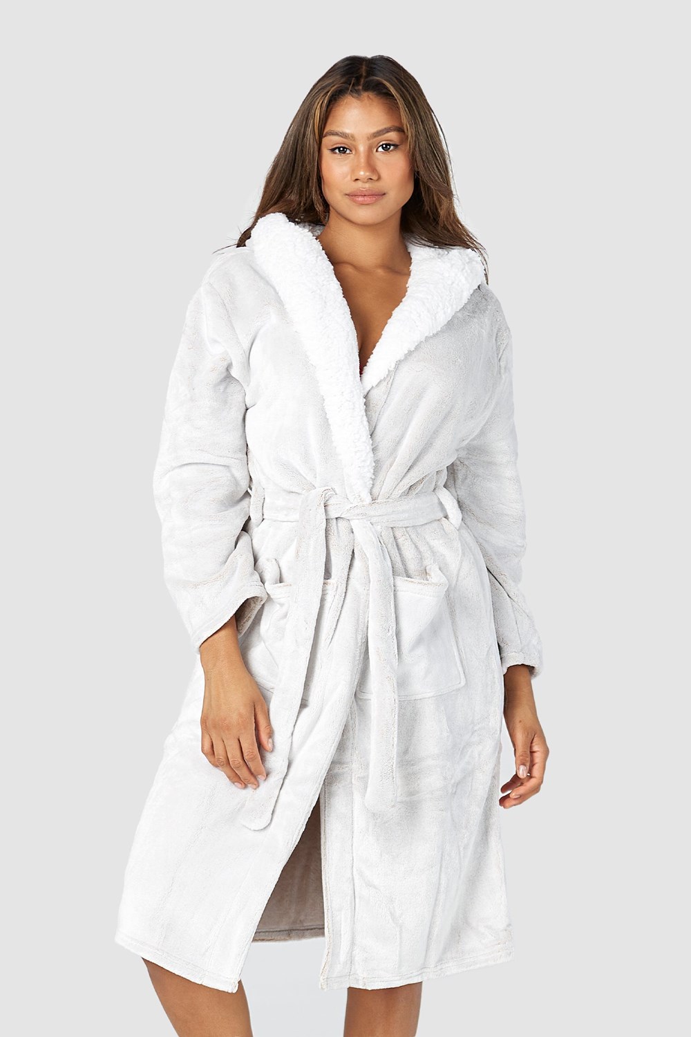 Lounge Underwear So Soft Luxury Dressing Gown Mink | RYZQMSV-75