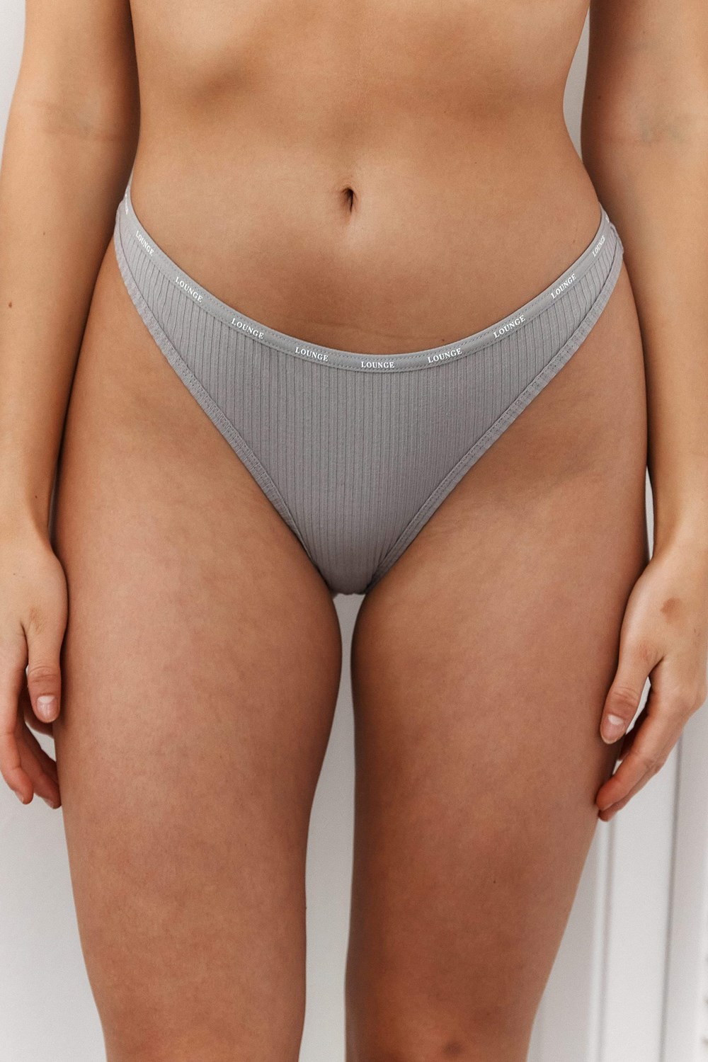 Lounge Underwear So Soft Rebrovaný Tanga Siva | QIKBVHF-95