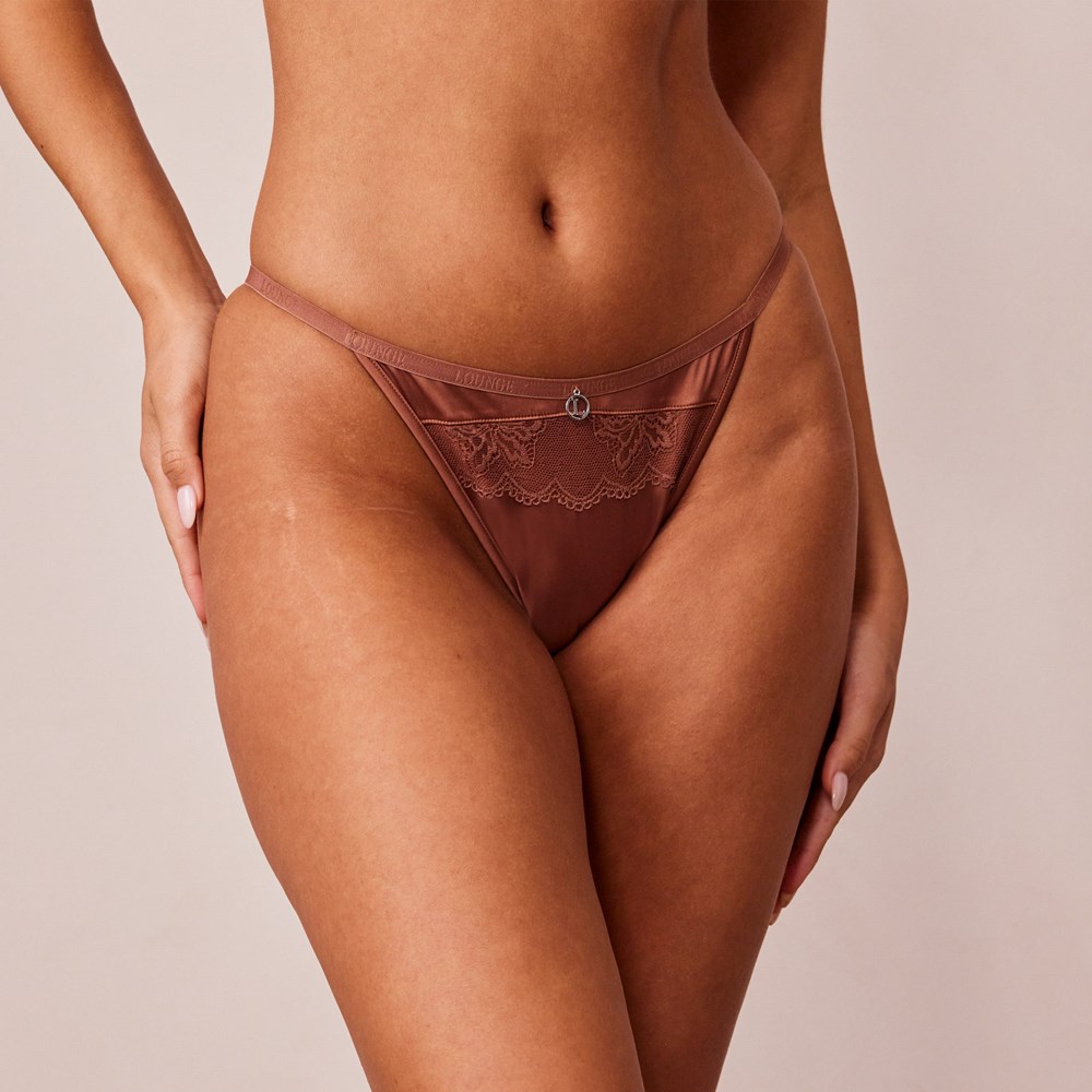 Lounge Underwear Soft Satin Briefs Mocha | XEKWTLG-28