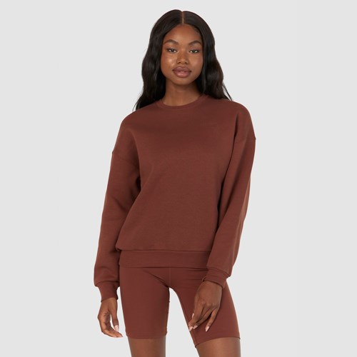 Lounge Underwear 365 Oversized Crew Neck Jumper Čokoláda | BEGDYFW-62