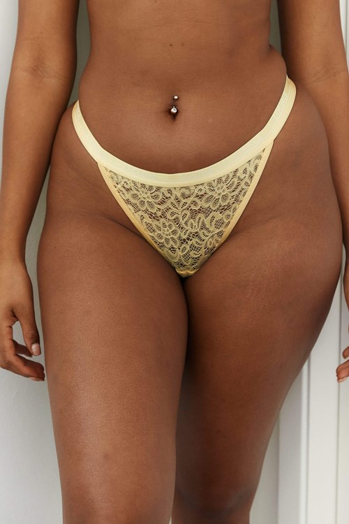 Lounge Underwear Balcony Tanga Citrón | AYSCGUW-57