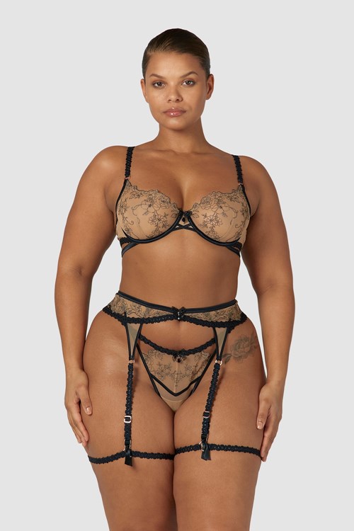 Lounge Underwear Catherine Intimates Set Čierne | FUSHTVI-70