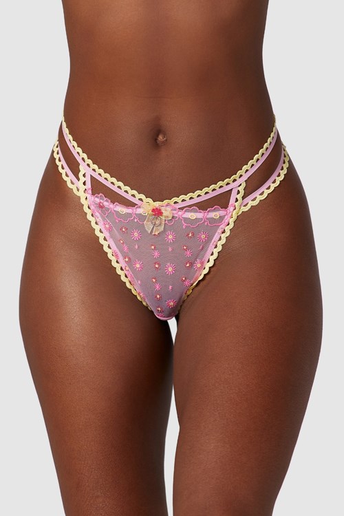 Lounge Underwear Daisy Embroidered Briefs Ruzove | QMAXECF-28