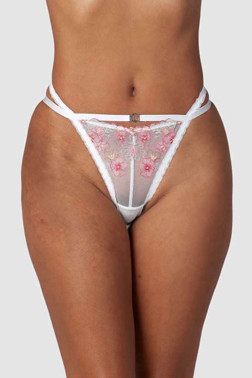 Lounge Underwear Ditsy Embroidered Briefs Biele | AVZSMLT-59