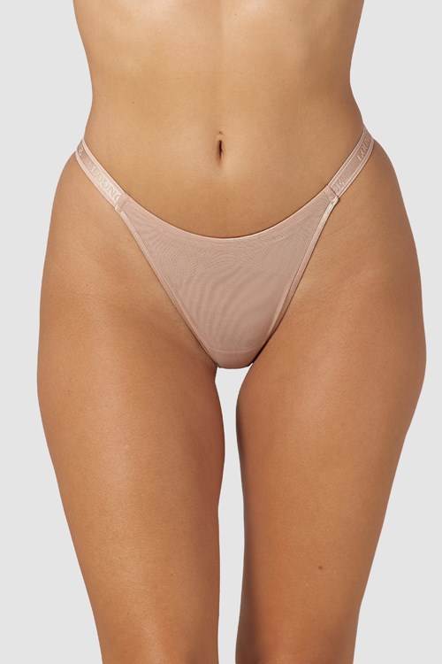 Lounge Underwear Smooth Mesh Briefs Taupe | YLZNCFK-46