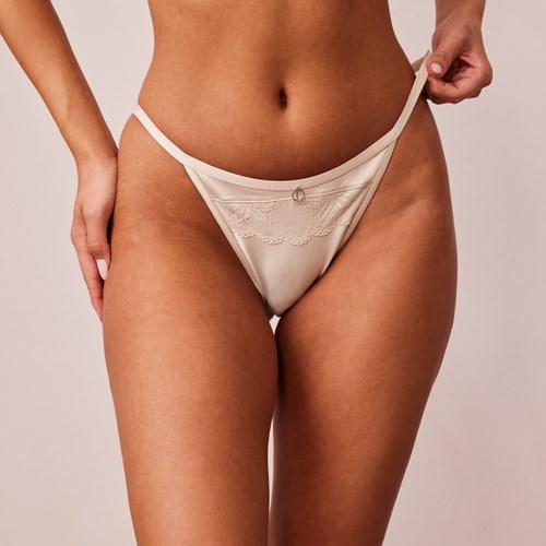 Lounge Underwear Soft Satin Briefs Latte | SUEPXWK-17