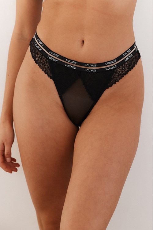 Lounge Underwear Vogue Tanga Čierne | GDTHMIJ-30